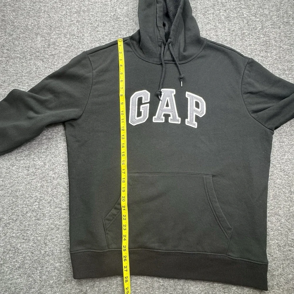 Gap Hoodie Mens‎ Sz Large Black Big Logo Spellout Pullover
